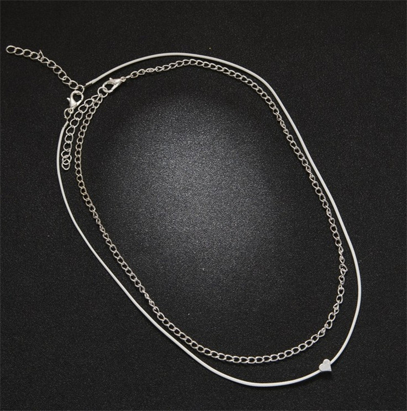 Bohemia kétrétegű fém szív láblánc bokaláncok nőknek klasszikus láb ékszer dekoráció nyári strand bokaláb karkötő