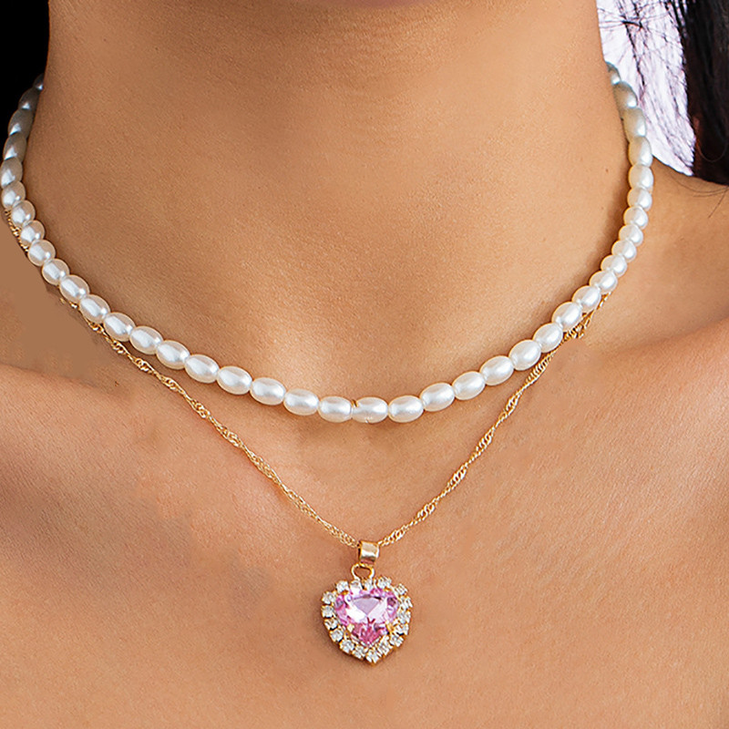 YWZIXLN Trend Elegant Elegant Pulma Ehted Suur Pärlikee Naistele Ebaregulaarne Valge Imitatsioon Pärli Kuu Ripats Kaelakee N0327