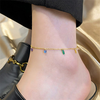 Ribbon Bow Beach jalavõru naistele Kihiline armastussüdame pahkluu käevõru roostevabast terasest tüdrukule Tobillera suvised aksessuaarid jalalink