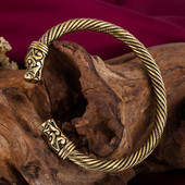 Skyrim Vintage dubultā pūķa galva dzīvnieku rokassprādzes Ziemeļvalstu skandināvu vīriešu aproce aproces Rokassprādzes Rotaslietas Aksesuāri Dāvana