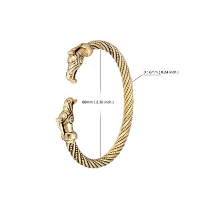 Skyrim Vintage dubultā pūķa galva dzīvnieku rokassprādzes Ziemeļvalstu skandināvu vīriešu aproce aproces Rokassprādzes Rotaslietas Aksesuāri Dāvana