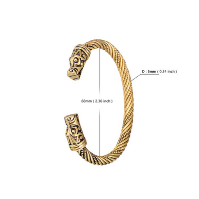 Skyrim Vintage dubultā pūķa galva dzīvnieku rokassprādzes Ziemeļvalstu skandināvu vīriešu aproce aproces Rokassprādzes Rotaslietas Aksesuāri Dāvana