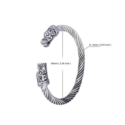 Skyrim Vintage dubultā pūķa galva dzīvnieku rokassprādzes Ziemeļvalstu skandināvu vīriešu aproce aproces Rokassprādzes Rotaslietas Aksesuāri Dāvana