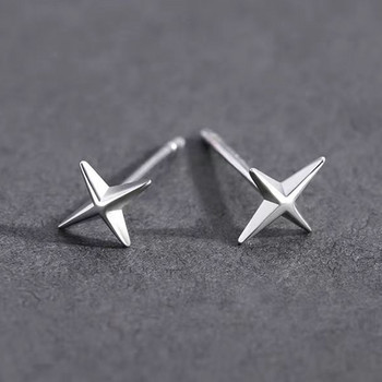 Mprainbow Four Point Star σκουλαρίκια για άντρες αγόρια, ανοξείδωτα σκουλαρίκια Never Fade Stud, Νέα μόδα κοσμήματα δώρα