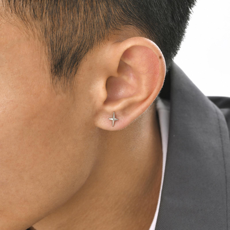 Mprainbow Four Point Star σκουλαρίκια για άντρες αγόρια, ανοξείδωτα σκουλαρίκια Never Fade Stud, Νέα μόδα κοσμήματα δώρα