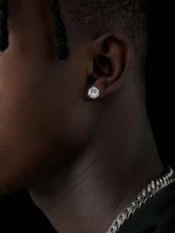 Σκουλαρίκια Hip Hop Ακρυλικό Ζιργκόν για Άντρες Rock 1PCS Γεωμετρικά σκουλαρίκια κρυστάλλου για γυναίκες Puck Bar Party Κοσμήματα Χονδρική
