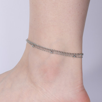 Skyrim Beads Верига за крака Анкета от неръждаема стомана Златен цвят Лятна плажна гривна за крака на глезена за жени Момичета Бижута Подарък 2024