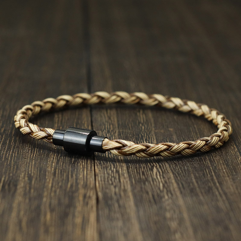 „Noter New“ vyriška odinė apyrankė nerūdijančio plieno magnetinė sagtis „Punk“ apyrankė „Cuir Homme“ rankų darbo senoviniai papuošalai, dovana jam