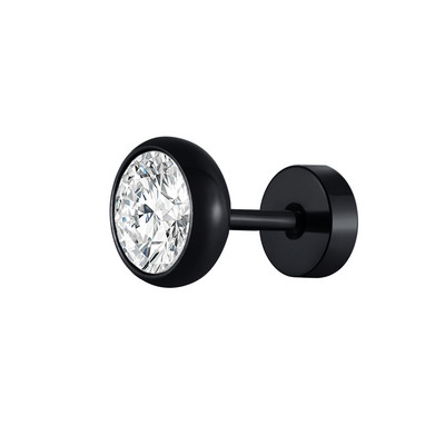 Apvalus rėmelio rinkinys kubiniai cirkonio smeigtukai auskarai moterims vyrams Dovana 8mm