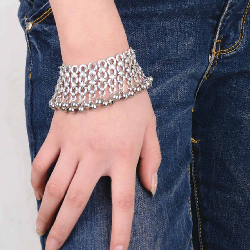 Vintažinės etninės sidabrinės spalvos kutų varpelio kulkšnies apyrankė moterims mergaitei paplūdimio pėdai apyrankė kulkšnys Indija papuošalai bohemiški aksesuarai