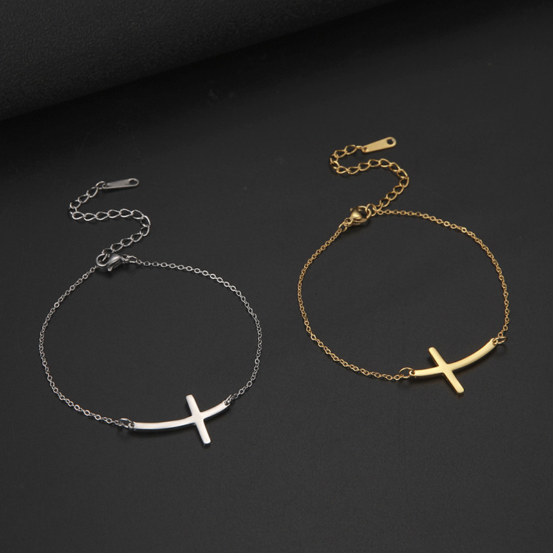 Kkjoy nerūsējošā tērauda Bohemia krusta kulons potītes rokassprādze Modes pēdu rotaslietas sievietēm kāju ķēdes rotaslietas dāvanas vairumtirdzniecība jauns