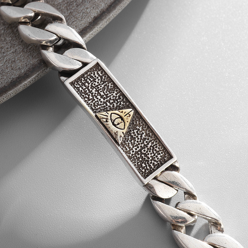 Vyriška mada God`s Eye Kubietiška grandinėlė apyrankė Viską matonti akių apyrankė Dominuojantis žavesys Madingi papuošalai Dovana