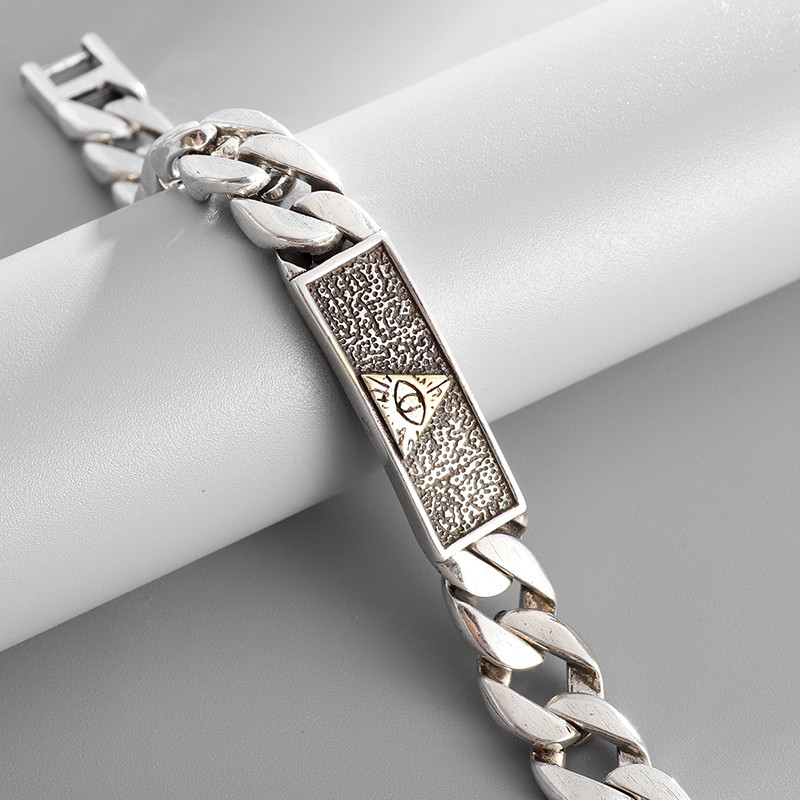 Vyriška mada God`s Eye Kubietiška grandinėlė apyrankė Viską matonti akių apyrankė Dominuojantis žavesys Madingi papuošalai Dovana