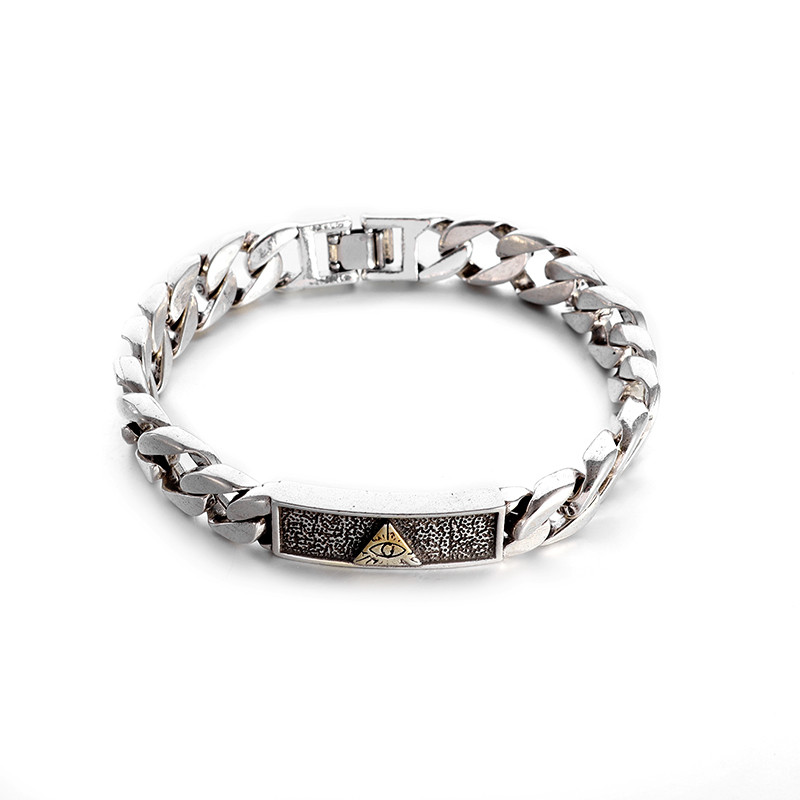 Vyriška mada God`s Eye Kubietiška grandinėlė apyrankė Viską matonti akių apyrankė Dominuojantis žavesys Madingi papuošalai Dovana