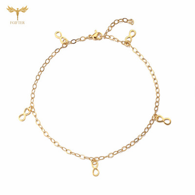 Auksinės nerūdijančio plieno kulkšnys Moon Star Butterfly 8 delfinų žavesiai apyrankės paplūdimio basomis basutėmis pėdų grandinėlės moteriški papuošalai
