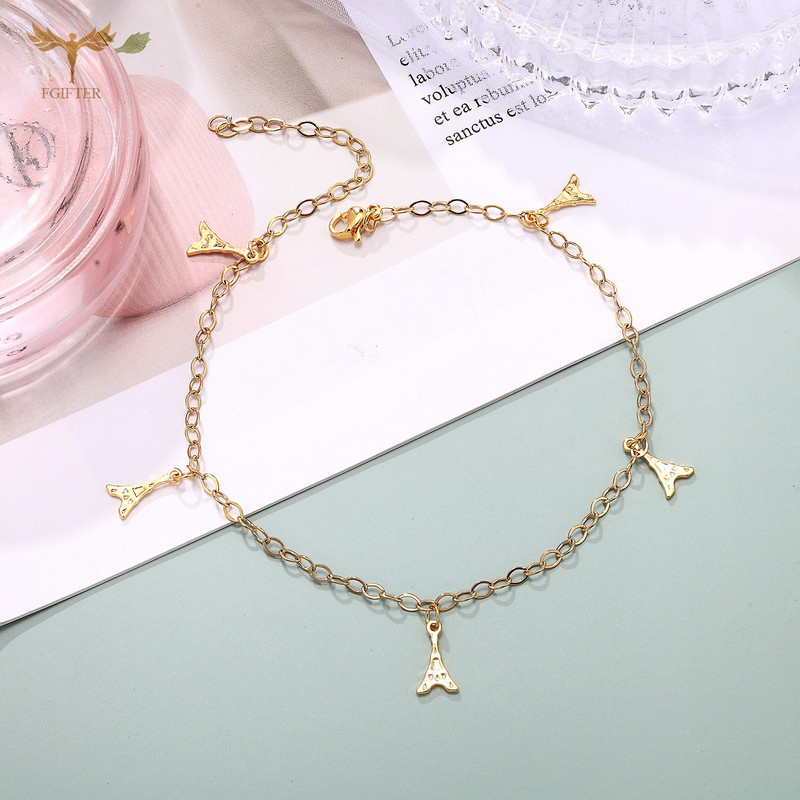 Auksinės nerūdijančio plieno kulkšnys Moon Star Butterfly 8 delfinų žavesiai apyrankės paplūdimio basomis basutėmis pėdų grandinėlės moteriški papuošalai