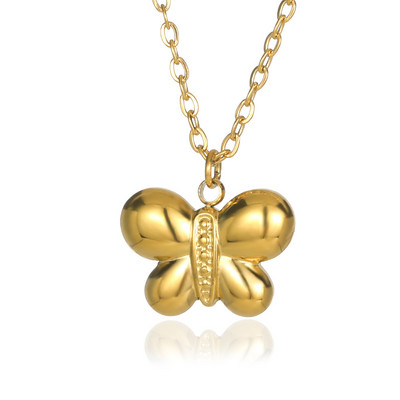 Καλοκαιρινά κολιέ από ανοξείδωτο ατσάλι Αλυσίδες για άνδρες Γυναικείες Κρεμαστό καρδιές αλυσίδα Choker Κολιέ πεταλούδα Vintage κοσμήματα Δώρα Διακόσμηση