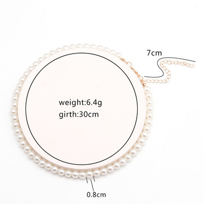 Eleganta balta pērļu imitācijas kaklarota liela apaļa pērļu kāzu kaklarota sievietēm šarms modes rotaslietas