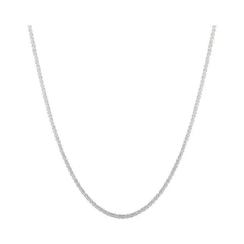 2023. aasta uus populaarne hõbedase värvi sädelev rangluu ketiga kaelakee naistele peened ehted, pulmapeo kingitus