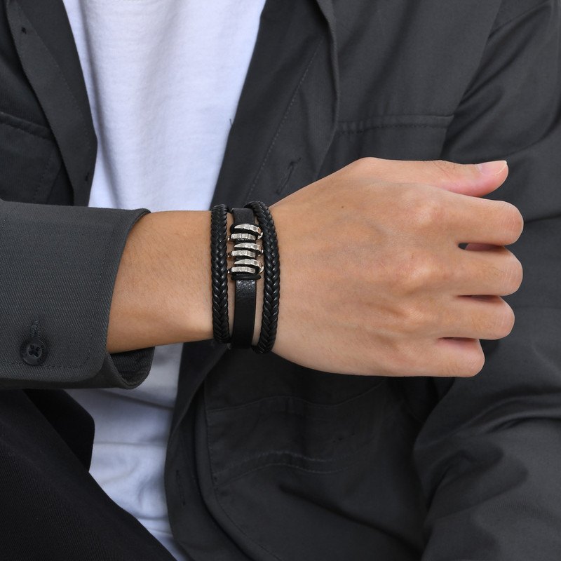 „Mprainbow“ sukrautos nagų apyrankės vyrams berniukams, žavinga kelių sluoksnių odinė virvinė apyrankė, nauja madinga papuošalai dovana jam