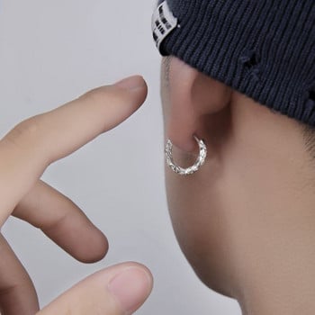 Класически мъжки обръч от неръждаема стомана Геометрична неправилна катарама за ухо Хип-хоп обеца за тийнейджъри Момче Обеци Пънк бижута за уши