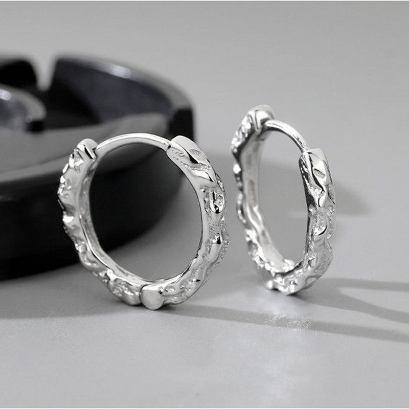 Klasisks vīriešu nerūsējošā tērauda stīpa ģeometriski neregulāras auss sprādzes hip-hop auskari tīņiem zēniem auskari panku ausu rotaslietas