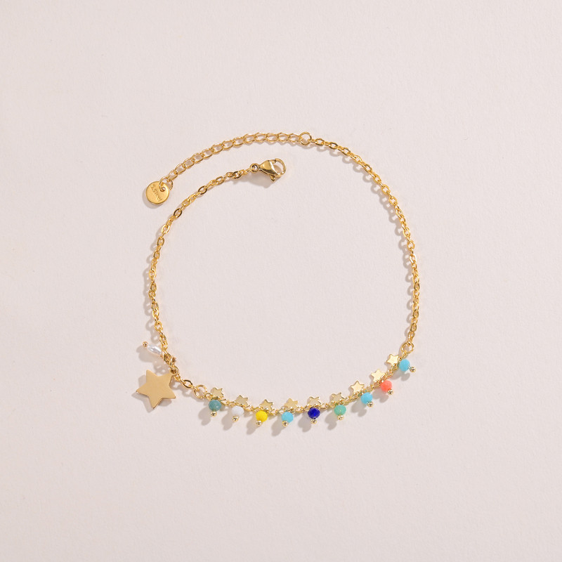 Atoztide Fashoin potīšu ķēde sievietēm regulējama zelta krāsā nerūsējošā tērauda kāju rokassprādzes uz kājām Rotaslietas Dāvanas Aksesuāri