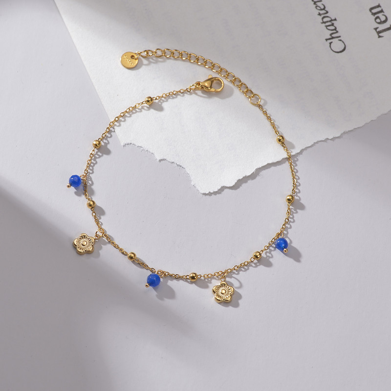 Atoztide Fashoin potīšu ķēde sievietēm regulējama zelta krāsā nerūsējošā tērauda kāju rokassprādzes uz kājām Rotaslietas Dāvanas Aksesuāri