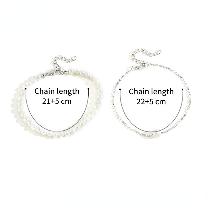 Madinga apvali perlų imitacijos grandinėlė, skirta moterims paplūdimio basoms basomis kojomis, madingi papuošalai aksesuarai dovanos