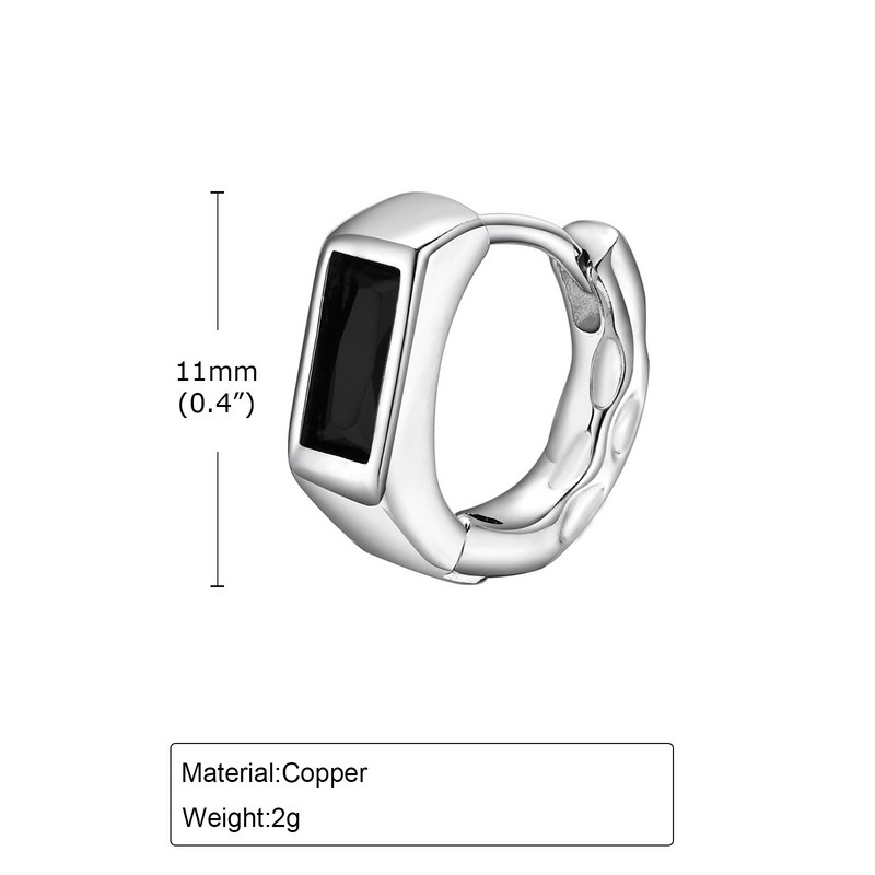 Mprainbow geometriniai juodo akmens auskarai vyrams, aukštos kokybės variniai žiediniai auskarai, jubiliejaus juvelyrikos dovana