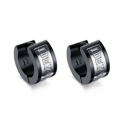 Vnox Rooma numbriga kõrvarõngad meestele Väikesed roostevabast terasest kõrvarõngad Brincos Unisex ehted