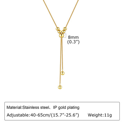 Vnoxi kihilised kaelakeed naistele, kullavärvi seksikad Y kaelakeed, roostevabast terasest rosaariumikett, kihilised helmed kaelakeed