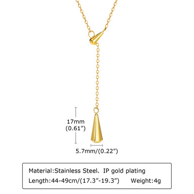 Vnoxi kihilised kaelakeed naistele, kullavärvi seksikad Y kaelakeed, roostevabast terasest rosaariumikett, kihilised helmed kaelakeed