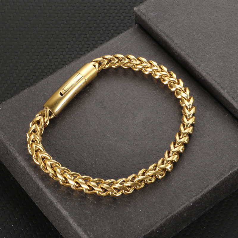 Vintažinis 7 mm storas gėlių krepšelis, grandinėlė, apyrankė, nerūdijančio plieno, apyrankės, vyriškos apyrankės, atsitiktiniai vyriški papuošalai