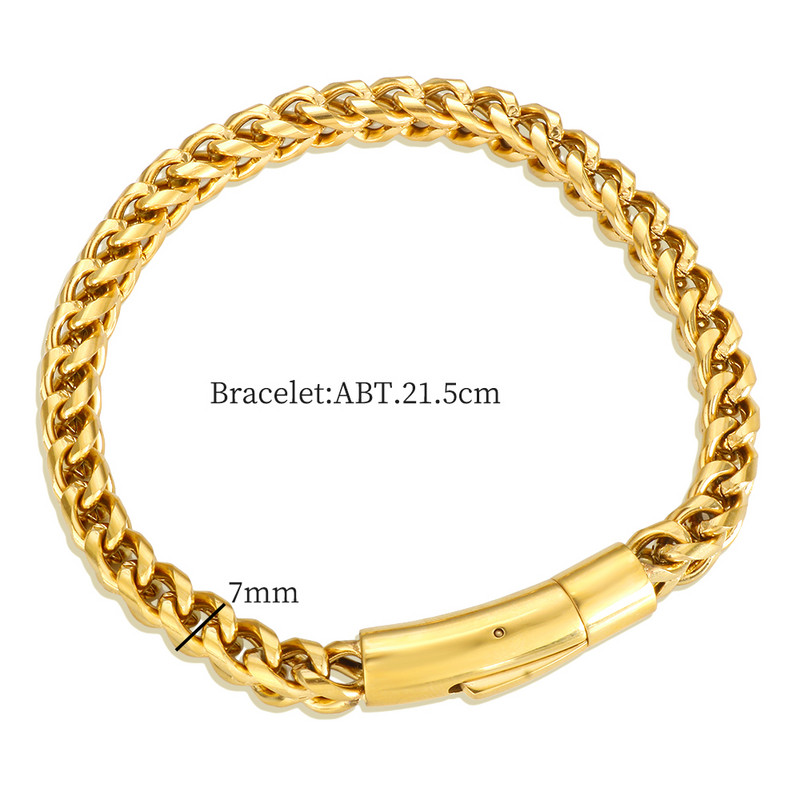 Vintažinis 7 mm storas gėlių krepšelis, grandinėlė, apyrankė, nerūdijančio plieno, apyrankės, vyriškos apyrankės, atsitiktiniai vyriški papuošalai