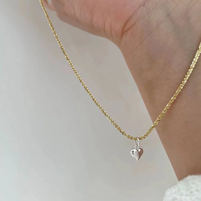 2024. aasta populaarne hõbedase värvi sädelev rangluukett Choker südamega kaelakee kaelarihm naistele ehted pulmapeo sünnipäevakingitus