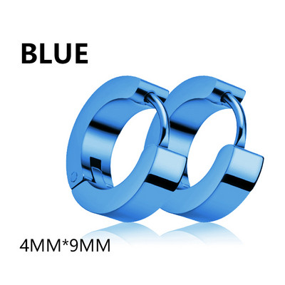 1paar punk-roostevabast terasest ümmargused ümmargused rõngaskõrvarõngad naistele, mitte tuhmuvad kõrvarõngad Hip-hop meeste ehted