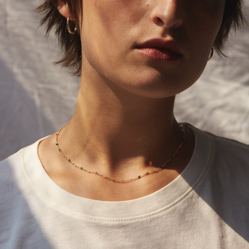 Nerūdijančio plieno karoliai moterims Auksinės spalvos jungties grandinėlė Choker Subtilus paprastas karoliai Draugai Dovanų papuošalai Didmeninė prekyba Kolye