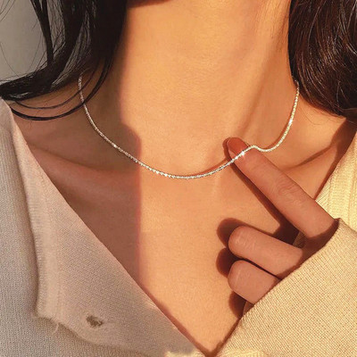 2023 m. naujos mados Kpop Pearl Choker karoliai Mieli dvigubo sluoksnio kvadratiniai pakabukai su karoliukais karoliai moterims, papuošalams, mergaitei