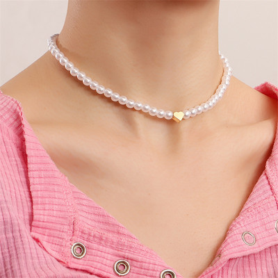 2023 m. naujos mados Kpop Pearl Choker karoliai Mieli dvigubo sluoksnio kvadratiniai pakabukai su karoliukais karoliai moterims, papuošalams, mergaitei