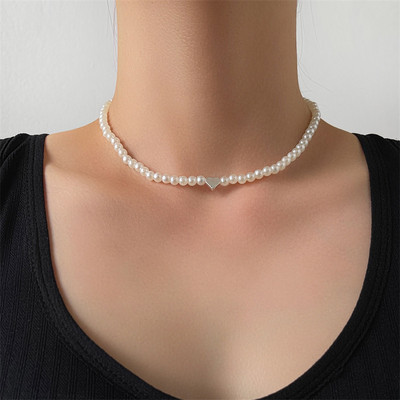 2023 m. naujos mados Kpop Pearl Choker karoliai Mieli dvigubo sluoksnio kvadratiniai pakabukai su karoliukais karoliai moterims, papuošalams, mergaitei