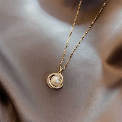 2023 m. naujos mados Kpop Pearl Choker karoliai Mieli dvigubo sluoksnio kvadratiniai pakabukai su karoliukais karoliai moterims, papuošalams, mergaitei