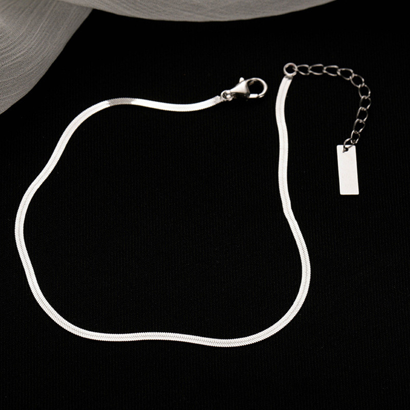 ZAKOL Simple Tag Sudraba krāsas čūskas kaula asmens potītes 2023. gada jauns vasaras gaismas luksusa daudzpusīgs rotaslietas