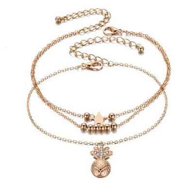 „Vienkim“ naujos vintage kryžiaus pakabos širdies kulkšnys moterims Daugiasluoksniai karoliukai, grandinėlė „Anklet“ 2020 m. apyrankė ant kojos pėdos paplūdimio papuošalai