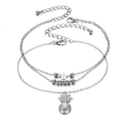 „Vienkim“ naujos vintage kryžiaus pakabos širdies kulkšnys moterims Daugiasluoksniai karoliukai, grandinėlė „Anklet“ 2020 m. apyrankė ant kojos pėdos paplūdimio papuošalai