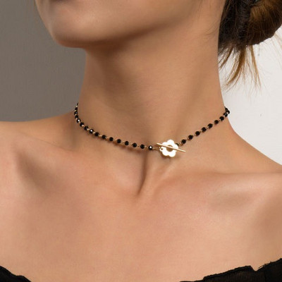 Spalvingi karoliukai karoliai moterims kaklo grandinėlės Boho Choker karoliai Geometriniai kvadratiniai karoliukai papuošalai ant kaklo Vasaros aksesuarai