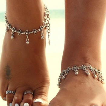Бохо глезени за жени Готически бижута Сандали Индийски плаж Летни аксесоари Бохемски вериги Звънчета за тяло Модни чарове за крака