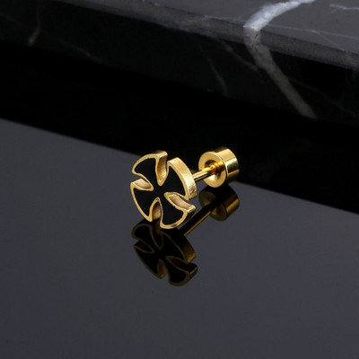 Korea kuuma disainiga ristkõrvarõngad, populaarsed 3 värvi roostevabast terasest kõrvarõngad moe jaoks meeste naiste ehted