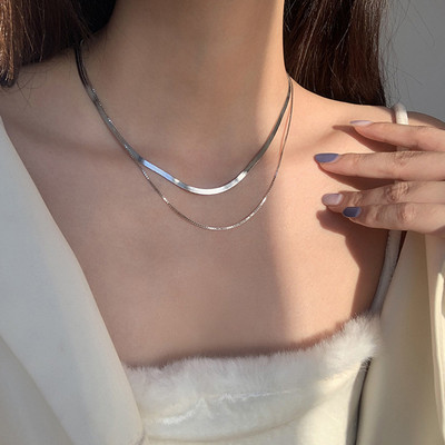 Uus kahekihiline kaelakee naistele Imiteeritud pärlikristallidest südameripats kaelakeed tüdrukutele kingitus Bohemia odavad ehted