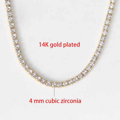 ZHOUYANG „Choker“ teniso grandinės karoliai moterims Prabangūs AAA+ kubiniai cirkoniai, trumpi lediniai „Hp Pop“ kaklo priedai Papuošalai OHN016